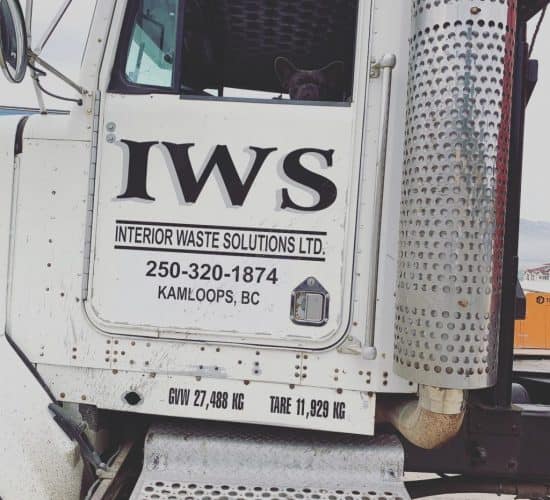 Interior Waste Solutions Truck Shot With Dog Kamloops Roll Off Dumpster Bin Rentals